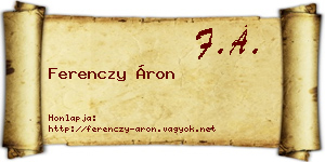 Ferenczy Áron névjegykártya