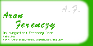 aron ferenczy business card